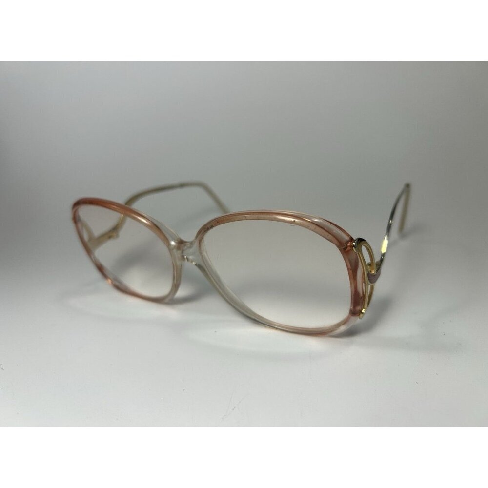 Vintage Anthony Martin Stephanie Eyeglass Frames Pink Red Metal Arms 52/16/130